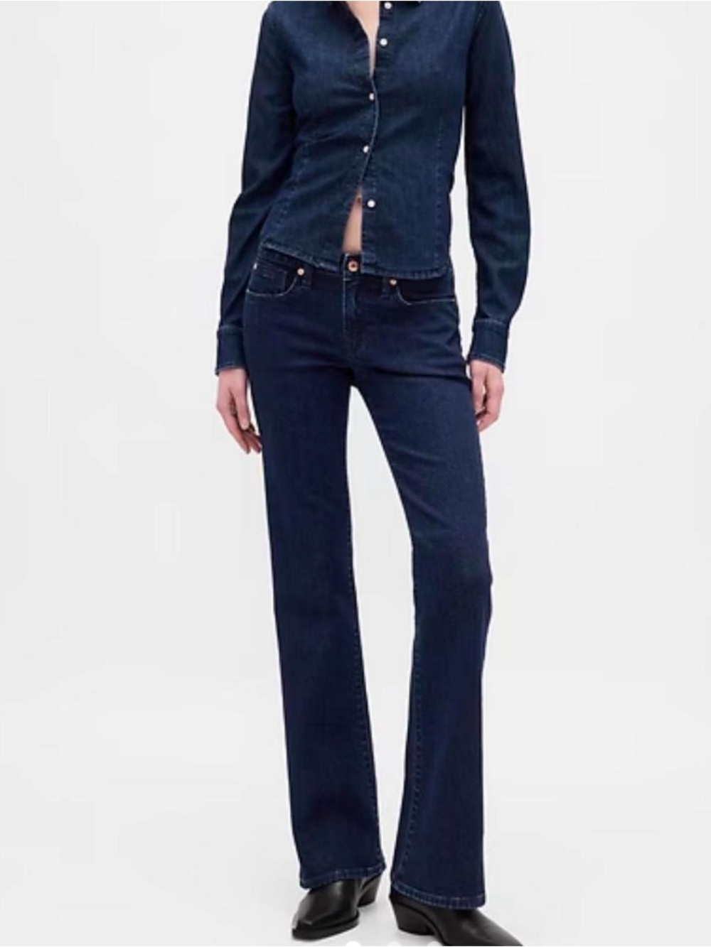 GAP 1969 Sexy Boot Deep Indigo Jeans 26 Small Regular Y2K